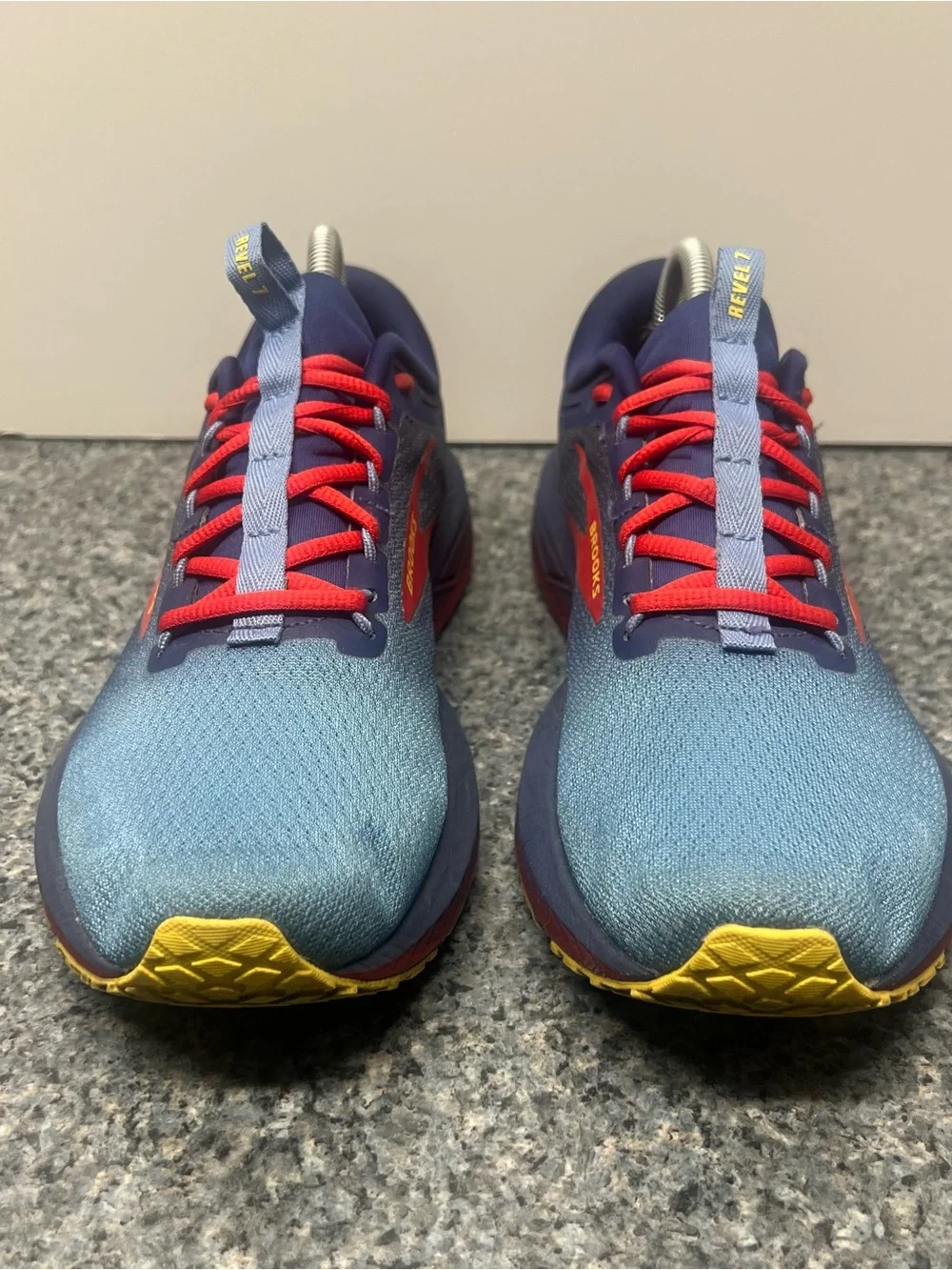 Brooks Revel 7 Running Shoes Sneakers Blue Red 1104351D402 | Men’s Size 8.5